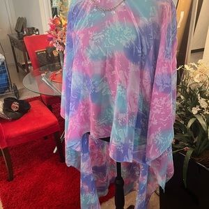 Colorful Shawl blouse
